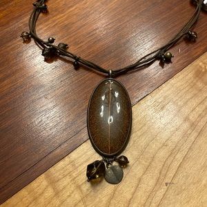 Beautiful boho Silpada smoky quartz and seed pearl necklace